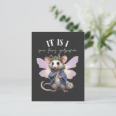 Ik ben het jouw feeërieke godpossum briefkaart (Staand voorkant)