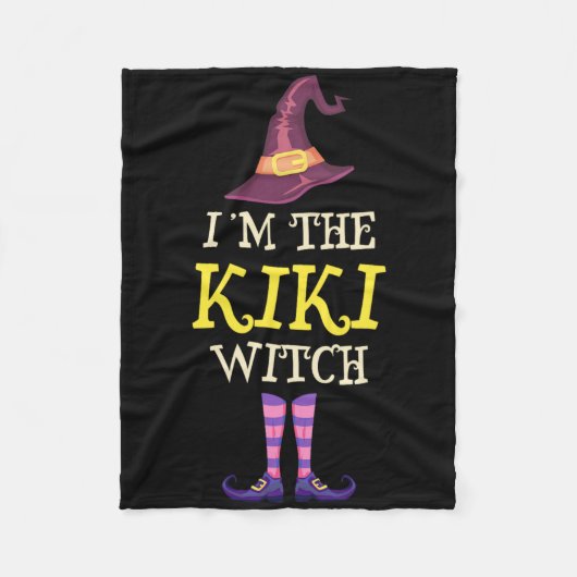 Ik ben het Kiki Witch Kostuum Halloween Funny Witc Fleece Deken (Voorkant)
