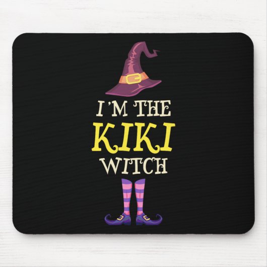 Ik ben het Kiki Witch Kostuum Halloween Funny Witc Muismat (Voorkant)