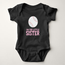 "Ik ben het kleine zusje" Baseball Jersey Nummer Romper