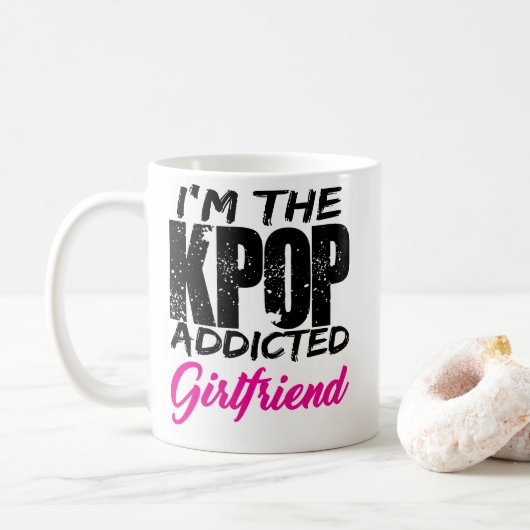 Ik ben het KPOP Addicted Vriendin - Eenvoudig ontw Koffiemok (Met donut)