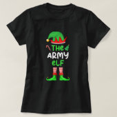 Ik ben het leger Elf met Kerstmis. T-shirt (Design voorkant)