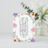 Ik ben het licht der wereld, Johannes 8:12 Briefkaart (Staand voorkant)