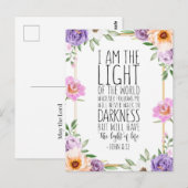 Ik ben het licht der wereld, Johannes 8:12 Briefkaart (Voorkant / Achterkant)