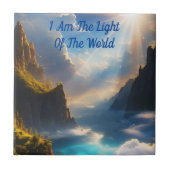 Ik ben het licht van de wereld bijbel vers tegeltje (Voorkant)