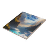 Ik ben het licht van de wereld bijbel vers tegeltje (Zijkant)