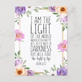 Ik Ben Het Licht Van De Wereld, Johannes 8:12 Briefkaart