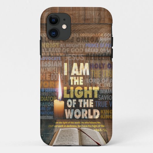 Ik ben het Licht van de Wereld - John 8:12 Case-Mate iPhone Case (Achterkant)