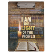 Ik ben het Licht van de Wereld - John 8:12 Klembord (Voorkant)