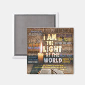 Ik ben het Licht van de Wereld - John 8:12 Magneet (Voorkant / Achterkant)