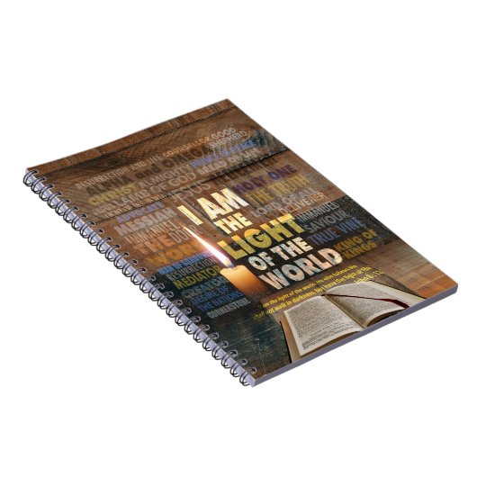 Ik ben het Licht van de Wereld - John 8:12 Notitieboek (Rechterzijde)