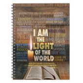 Ik ben het Licht van de Wereld - John 8:12 Notitieboek (Voorkant)