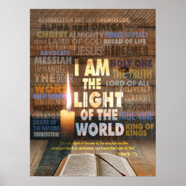 Ik ben het Licht van de Wereld - John 8:12 Poster