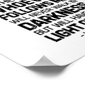 Ik ben het licht van de wereld, John 8:12 Poster (Hoek)