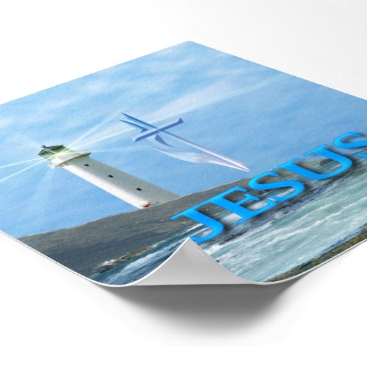 Ik ben het licht van de wereld John 8:12 Poster (Hoek)