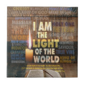 Ik ben het Licht van de Wereld - John 8:12 Tegeltje (Voorkant)