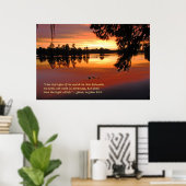 "Ik ben het Licht van het Poster van de Manuscript (Thuiskantoor)