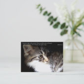 Ik ben het lichte (kat) Bedrijfs of Roepende Kaart Contactkaartje (Staand voorkant)