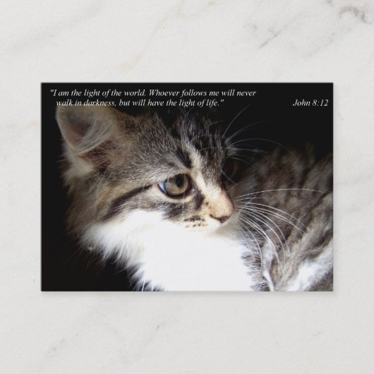 Ik ben het lichte (kat) Bedrijfs of Roepende Kaart Contactkaartje (Voorkant)