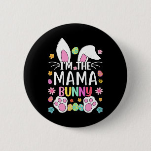 Ik ben het Mama Bunny Schattige Paaskonijn Oren Ma Ronde Button 5,7 Cm