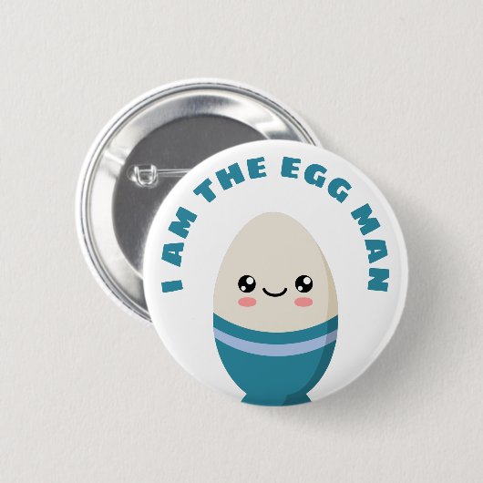 Ik ben het man ronde button 5,7 cm (Voorkant /achterkant)