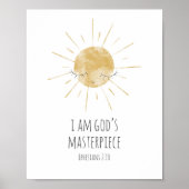 Ik ben het meesterwerk van God Bijbeltekst Poster (Voorkant)