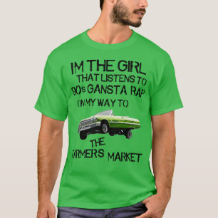Ik ben het meisje dat luistert naar 90s Gangsta Ra T-shirt