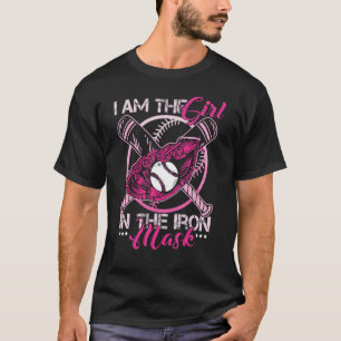 Ik ben het meisje met ijzermaskers Softball Catche T-shirt