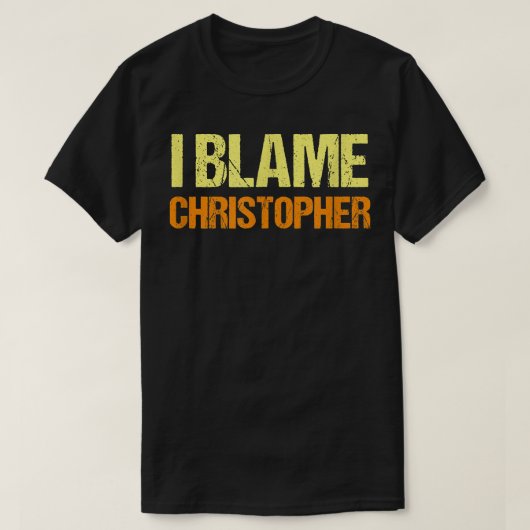Ik ben het met Christopher Funny Friends Humor Bud T-shirt (Design voorkant)