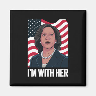 Ik ben het met haar Kamala Stem voor 2024 Presiden Magneet