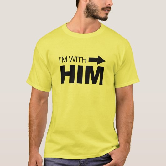 Ik ben het met hem eens t-shirt (Voorkant)
