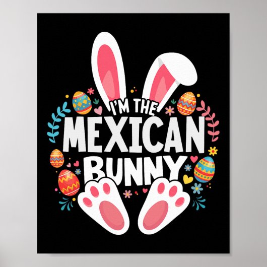 Ik ben het Mexicaanse konijn dat past bij de paasf Poster (Voorkant)