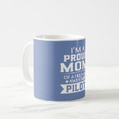 IK BEN HET MOM VAN EEN PROUD PILOT KOFFIEMOK (Voorkant links)