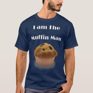 Ik ben het Muffin-Man dat blauwbes Muffin afschild T-shirt