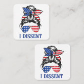 Ik ben het niet eens, Amerikaanse vlag vrouwen rom Vierkante Visitekaartje (Voorkant / Achterkant)