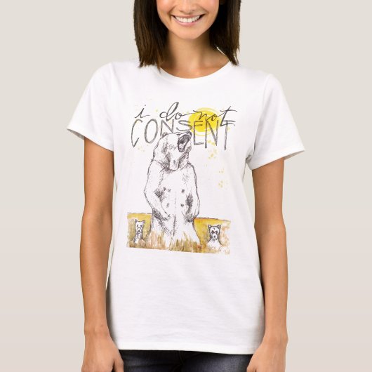 IK BEN HET NIET EENS MET mama Beer Hind Legs T-shirt (Voorkant)