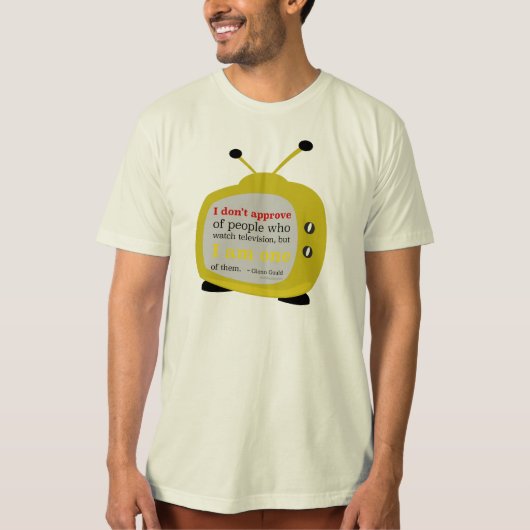 Ik ben het niet eens met...televisie... -Glenn Gou T-shirt (Voorkant)