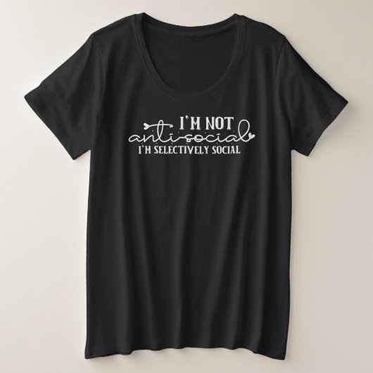 Ik ben het niet grote maat t-shirt (Design voorkant)