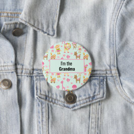 Ik ben het oma Cute Animal Pattern Ronde Button 7,6 Cm