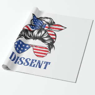 Ik ben het oneens, Amerikaanse vlag vrouwen rommel Cadeaupapier