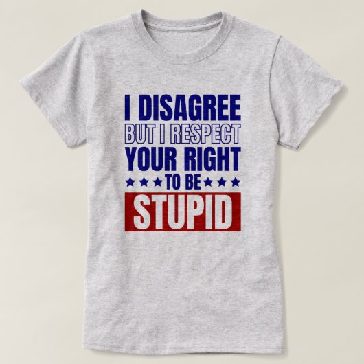 Ik ben het oneens | Funny Sarcastic Quote T-shirt (Design voorkant)