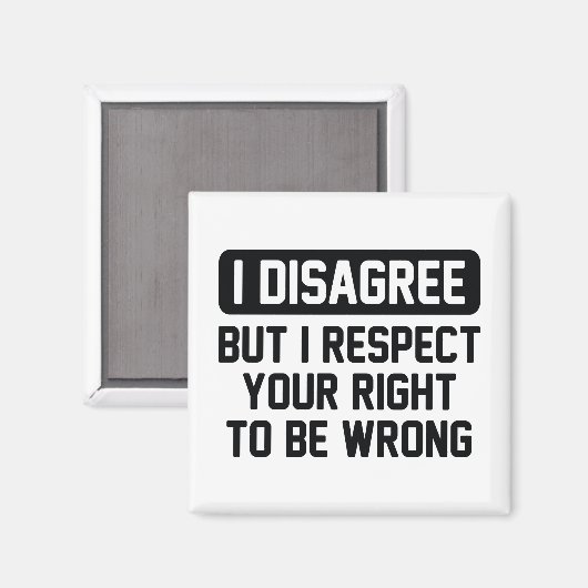 Ik ben het oneens magneet (Voorkant / Achterkant)