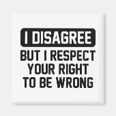 Ik ben het oneens magneet (Voorkant)