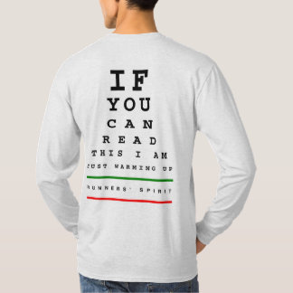 Ik ben het opwarmen van Eye Chart - LS Sport-Tek R T-shirt
