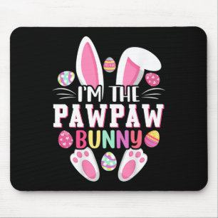 Ik ben het Pawpaw Bunny-shirt, leuke Pasen-familie Muismat
