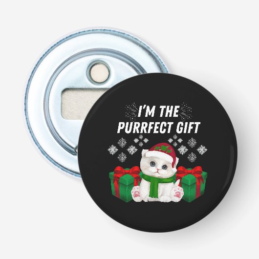 Ik ben het perfecte cadeau button flesopener (Voorkant)