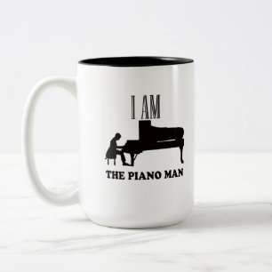 IK BEN HET PIANO-MAN TWEEKLEURIGE KOFFIEMOK