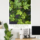 Ik ben het Poster John 15:5 citaat (Thuiskantoor)