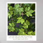 Ik ben het Poster John 15:5 citaat (Voorkant)