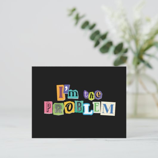 Ik ben het Probleem Collage Briefkaart (Staand voorkant)